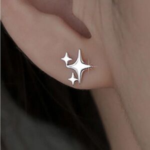 Silver Earrings for Women Star Design Small Earrings Women’s Earrings Silver
